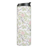 Roze Blush Roos Bloemig Thermosbeker (Gedraaid links)
