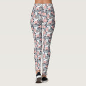 Roze Blush Roos Design Leggings (Achterkant)