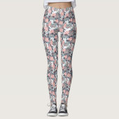 Roze Blush Roos Design Leggings (Voorkant)