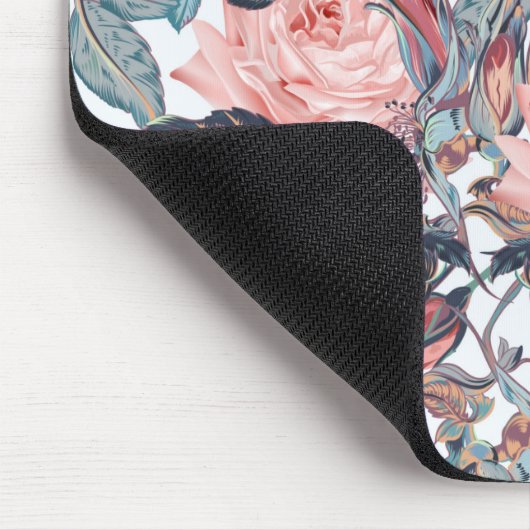 Roze Blush Roos Design Muismat (Hoek)