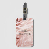  Roze Blush Roos Glam Zebra Animal Print Bagagelabel (Voorkant (verticaal))