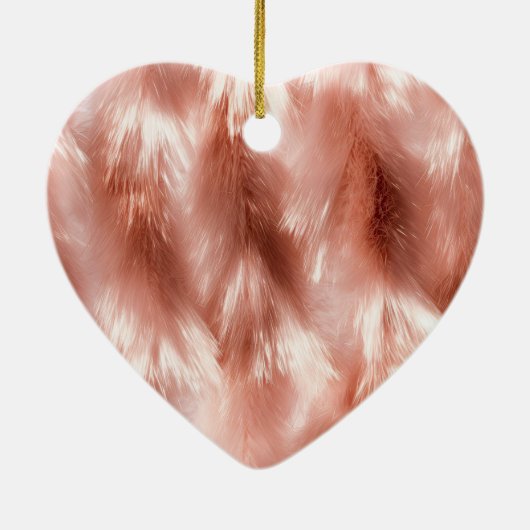  Roze Blush Roos Glam Zebra Animal Print Keramisch Ornament (Achterkant)