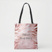  Roze Blush Roos Glam Zebra Animal Print Tote Bag (Voorkant)