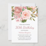 Roze Blush Roos Gold 30th Birthday Party Invite Kaart<br><div class="desc">Roze Blush Roos Gold 30h Birthday Party nodigt collectie in niche en nestwinkel uit</div>