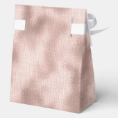 Roze Blush Roos Goud Vrijgezellenfeest bruiloft Bedankdoosjes (Achterkant)