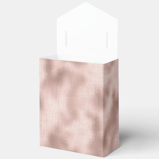 Roze Blush Roos Goud Vrijgezellenfeest bruiloft Bedankdoosjes (Open)