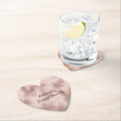 Roze Blush Roos Goud Vrijgezellenfeest Kartonnen Onderzetters (Insitu)