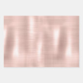 Roze Blush Roos Gouden Girly Glam Verjaardag Inpakpapier Vel (Voorkant 3)