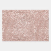 Roze Blush Roos Gouden Girly Glam Verjaardag Inpakpapier Vel (Voorkant 2)