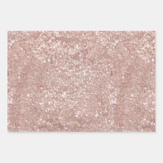 Roze Blush Roos Gouden Girly Glam Verjaardag Inpakpapier Vel (Voorkant 2)