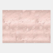 Roze Blush Roos Gouden Sparkle Glam Verjaardag Inpakpapier Vel (Voorkant 3)