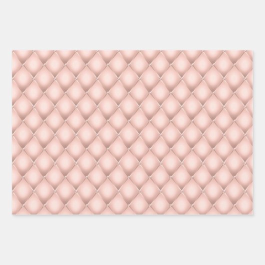 Roze Blush Roos Gouden Sparkle Glam Verjaardag Inpakpapier Vel (Voorkant 2)