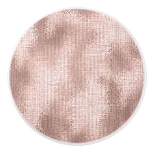 Roze Blush Roos Keramische Knop (Voorkant)