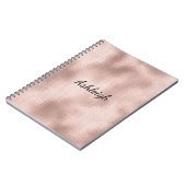 Roze Blush Roos Notitieboek (Linkerzijde)