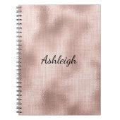 Roze Blush Roos Notitieboek (Voorkant)