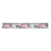 Roze Blush Roos Ontwerp Satijnen Lint (Voorkant)