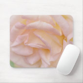 Roze Blush Roos Petals Art Muismat (Met muis)