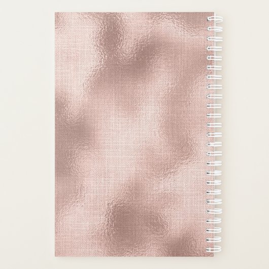Roze Blush Roos Planner (Achterkant)