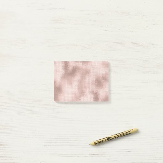Roze Blush Roos Post-it® Notes (Op bureau)