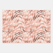 Roze Blush Roos Zebra Dier Inpakpapier Vel (Voorkant 2)