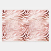 Roze Blush Roos Zebra Dier Inpakpapier Vel (Voorkant)