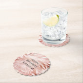 Roze Blush Roos Zebra Dier Kartonnen Onderzetters (Insitu)