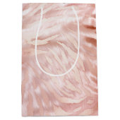 Roze Blush Roos Zebra Dier Medium Cadeauzakje (Voorkant)