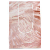 Roze Blush Roos Zebra Dier Medium Cadeauzakje (Achterkant)