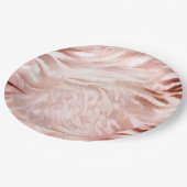 Roze Blush Roos Zebra Dier Papieren Bordje (Gekanteld)