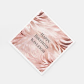 Roze Blush Roos Zebra Dier Servet (Hoek)