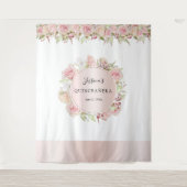 Roze, Blush, Rose Goud Evenementen Foto Achtergron Wandkleed (Voorkant)