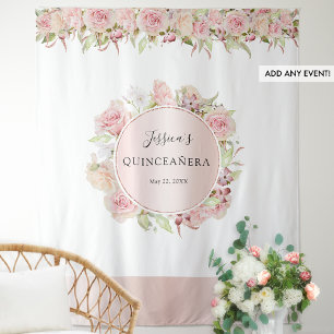 Roze, Blush, Rose Goud Fotobackdrop voor Elke Gebe Wandkleed