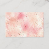 Roze Blush Roze Abstract Visitekaartje (Achterkant)