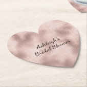 Roze Blush Roze Goud Bruiloftsfeest Kartonnen Onderzetters (Gekanteld)