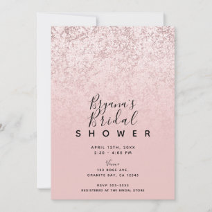 Roze Blush Roze Goud Glitter Marmer Bruiloftssalon Kaart
