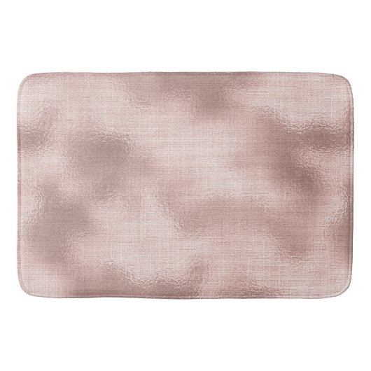 Roze Blush Roze Gouden Bruiloftsfeest Badmat (Voorkant)