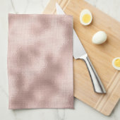 Roze Blush Roze Gouden Bruiloftsfeest Theedoek (Quarter Fold)