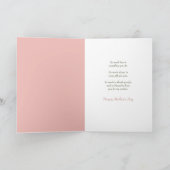 Roze Blush Roze Ovale Lijst Moederdag Kaart (Binnen)