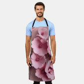 Roze Blush Rozen Esthetische bloemenpatroon Schort (Gedragen)