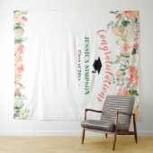 Roze Blush Rozen Floral Afstuderen Foto achtergron Wandkleed (In Situ (horizontaal))