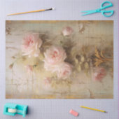  Roze Blush Rozen Oude Decoupage van de Brief Tissuepapier (Craft)