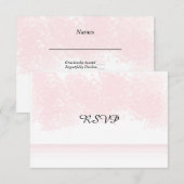 Roze Blush RSVP Kaartje (Voorkant / Achterkant)