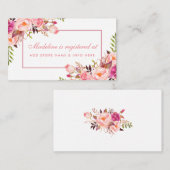 Roze Blush Shower Registry Insert Kaart (Voorkant / Achterkant)