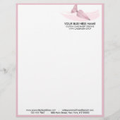 Roze Blush Soft Bakery Cake Order Form Flyer (Achterkant)