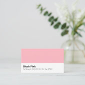 Roze Blush | "Soft Romance" Visitekaartje (Staand voorkant)