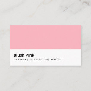 Roze Blush "Soft Romance" Visitekaartje