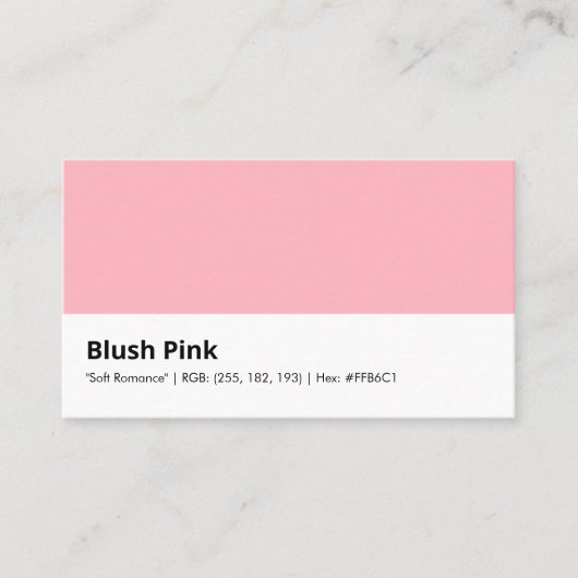Roze Blush | "Soft Romance" Visitekaartje (Voorkant)