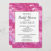 Roze Blush Sparkle Kaart (Voorkant / Achterkant)