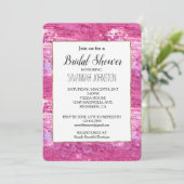 Roze Blush Sparkle Kaart (Staand voorkant)