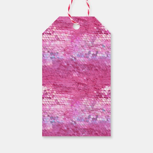 Roze Blush Sparkle Zeemeermin Cadeaulabel (Achterkant)